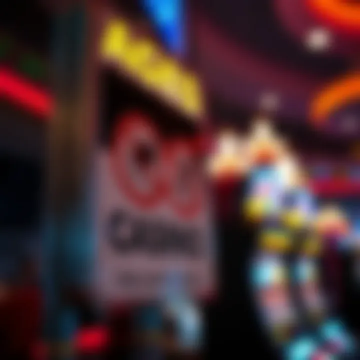 A close-up view of casino signage indicating age restrictions