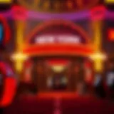 Entrance to a prominent casino in New York showcasing vibrant lights