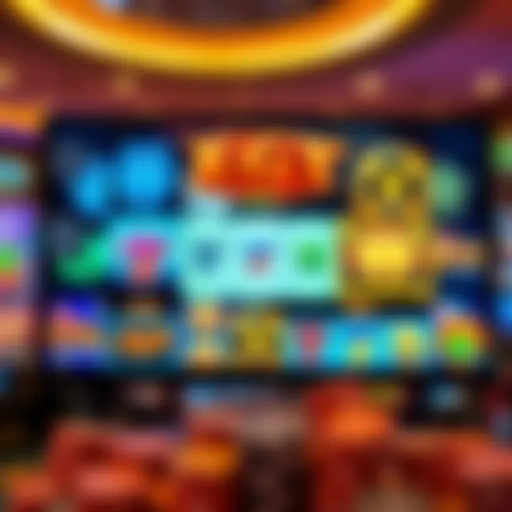 Diverse range of EGT slot games showcased on a screen