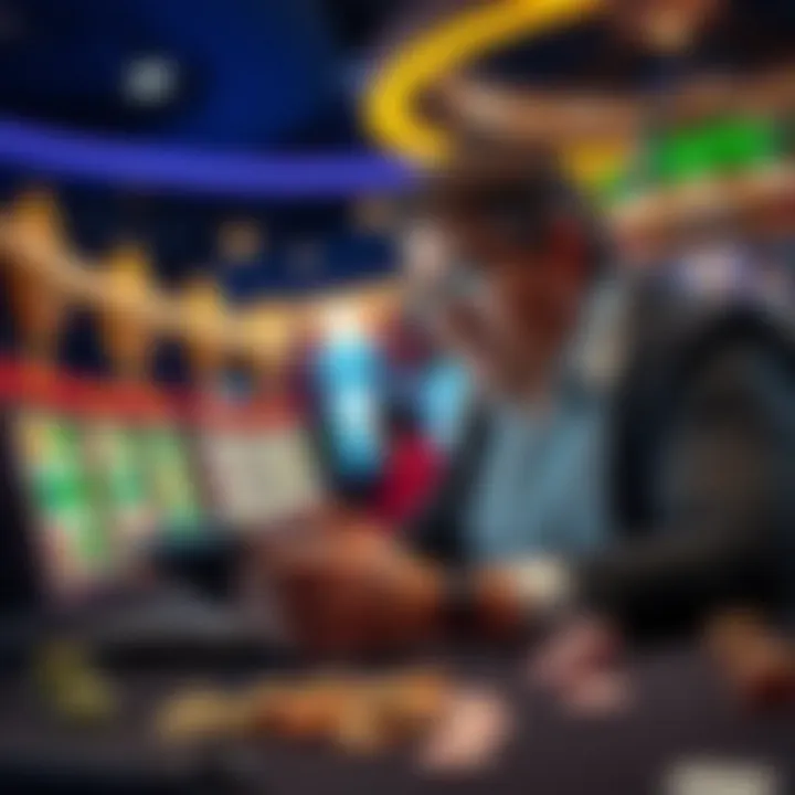 Strategic player analyzing EGT slots in a digital environment