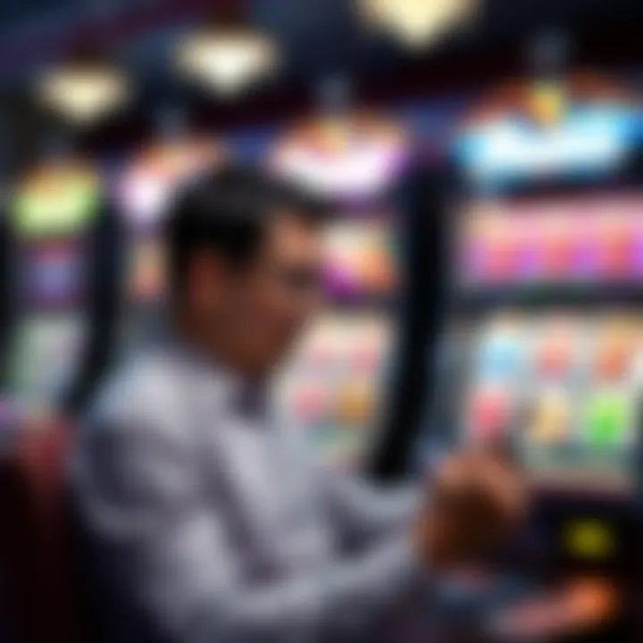 A player analyzing slot ticket options at a casino