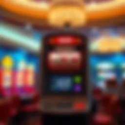 A slot ticket dispenser in a casino setting