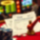 Illustration depicting various tax documents related to sports betting