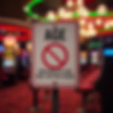 Sign displaying age restrictions at a gaming venue