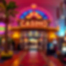 Entrance of a Florida casino showcasing vibrant lights