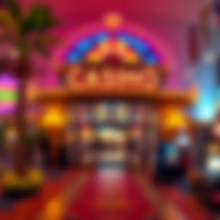 Entrance of a Florida casino showcasing vibrant lights