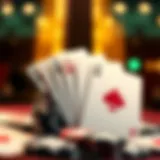 An abstract representation of casino dynamics featuring cards and chips