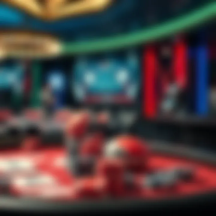 An array of strategic game play elements in a casino setting