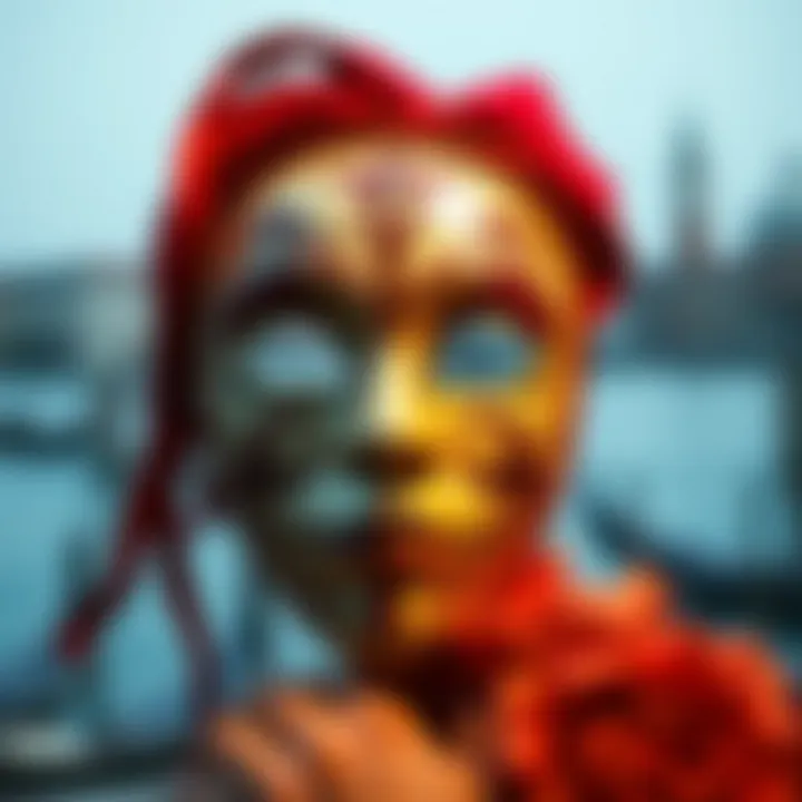 Traditional Venetian mask symbolizing festival culture
