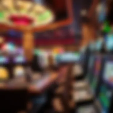 Gaming floor with a variety of slot machines and table games