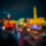 Las Vegas skyline with vibrant lights at night