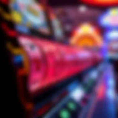 Free spins animation on a slot machine