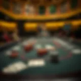 Texas Hold'em Poker table setup with cards and chips