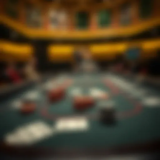 Texas Hold'em Poker table setup with cards and chips